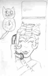 Sketch Retro Telephone