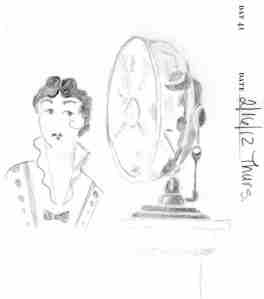 Keeping Her Cool - vintage GE fan