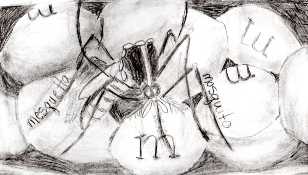 mosquito and m & m's